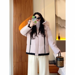 高级感减龄棉服洋气保暖连帽宽松棉衣外套 13729冬季 梵朵大码 女装