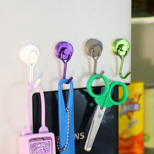 简约强力旋转磁吸厨房挂钩冰箱贴固定器免打孔磁贴珐琅板收纳神器