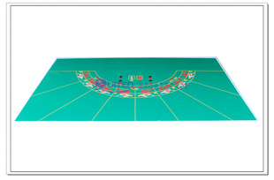睿腾RUITEN正版百家乐龙虎斗桌布 防水阻燃不起球赌场可定做 8人
