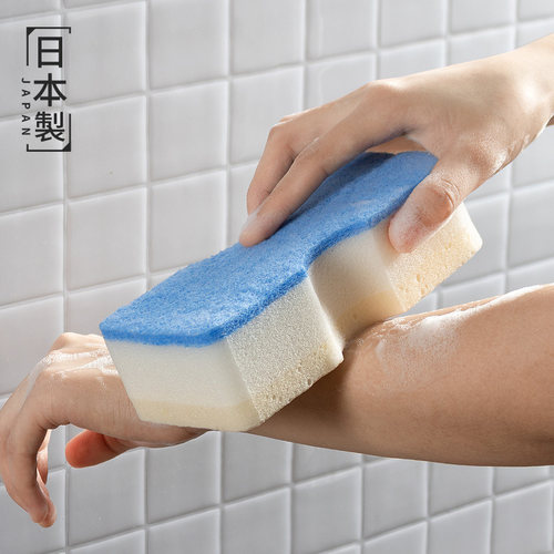 日本进口男士搓澡巾洗澡海绵擦