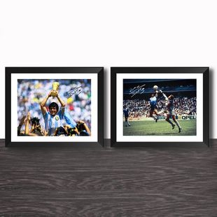球王马拉多纳实木相框照片墙桌摆件挂墙装饰海报壁画球迷周边礼物