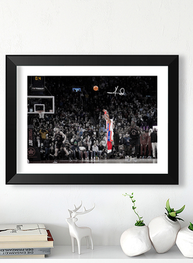 欧文绝杀猛龙篮网名场面签名相框装饰照片墙书桌摆件球迷礼物周边