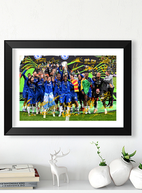 2025切尔西冠军全家福实木装饰相框照片墙桌摆台挂件球迷海报壁画