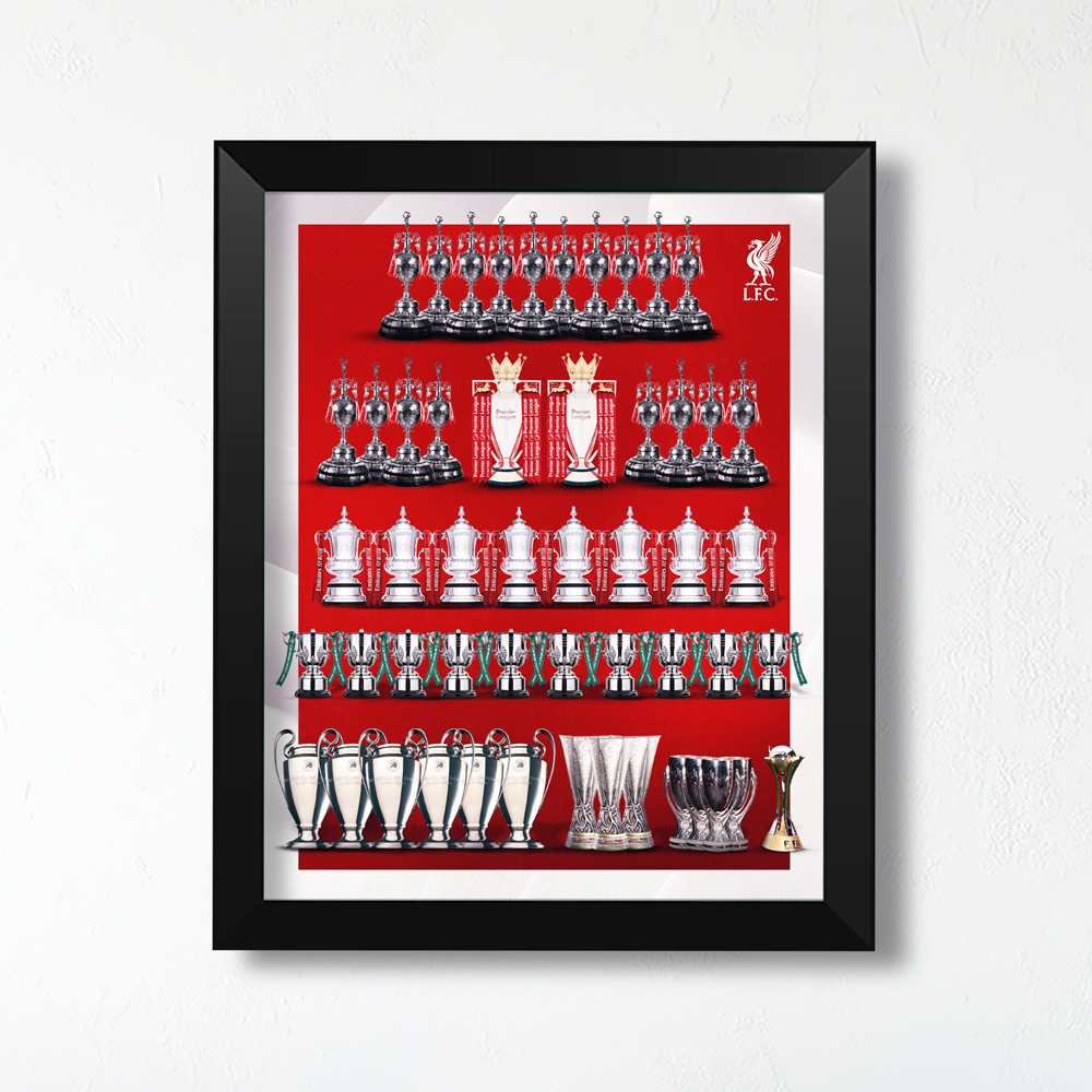 2025利物浦荣誉墙实木装饰相框