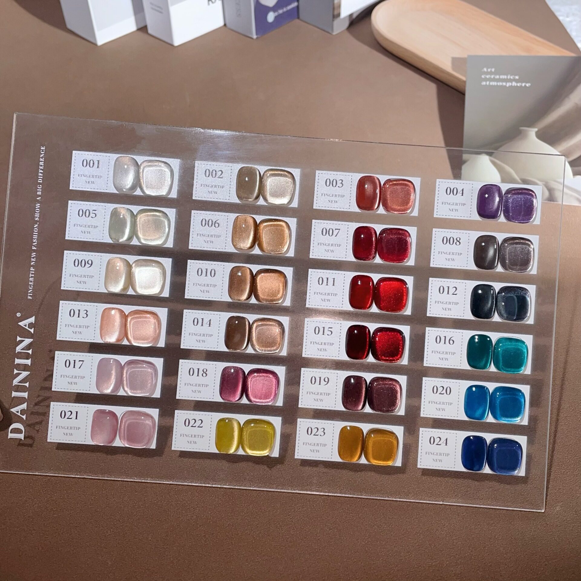 24色冰沙瓷玻璃珠猫眼甲油胶套甲油胶