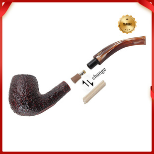 木香烟斗DIY配件滤芯转换9转3带3mm长款金属6转3带批发烟嘴