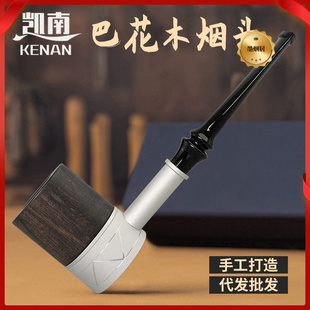 凯南KENAN新款直式6mm过滤烟斗可拆卸清洗三段老式传统烟丝斗批发