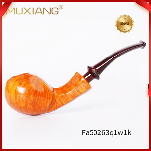 木香石楠木根瘤手工河豚烟斗配德国坎伯兰烟嘴旱烟斗男士直播定制