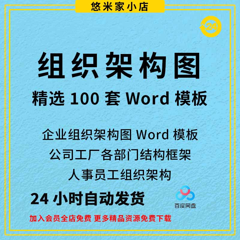 企业组织架构图word模板公司工厂各部门结构框架人事员工组织架构