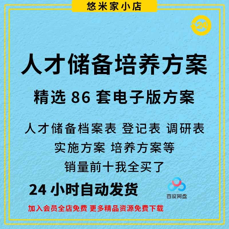 公司管理人才培养发展储备方案培训计划理论知识管理制度表格模板