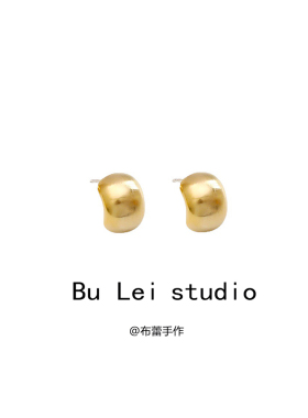 复古秋冬耳饰哑光小豆丁