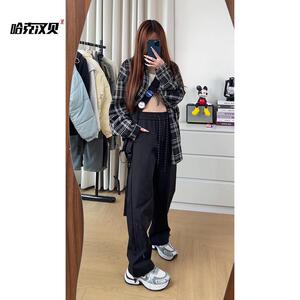 D-A232-HK9333-P35-加绒P45直筒冲锋裤女士秋冬休闲裤女生