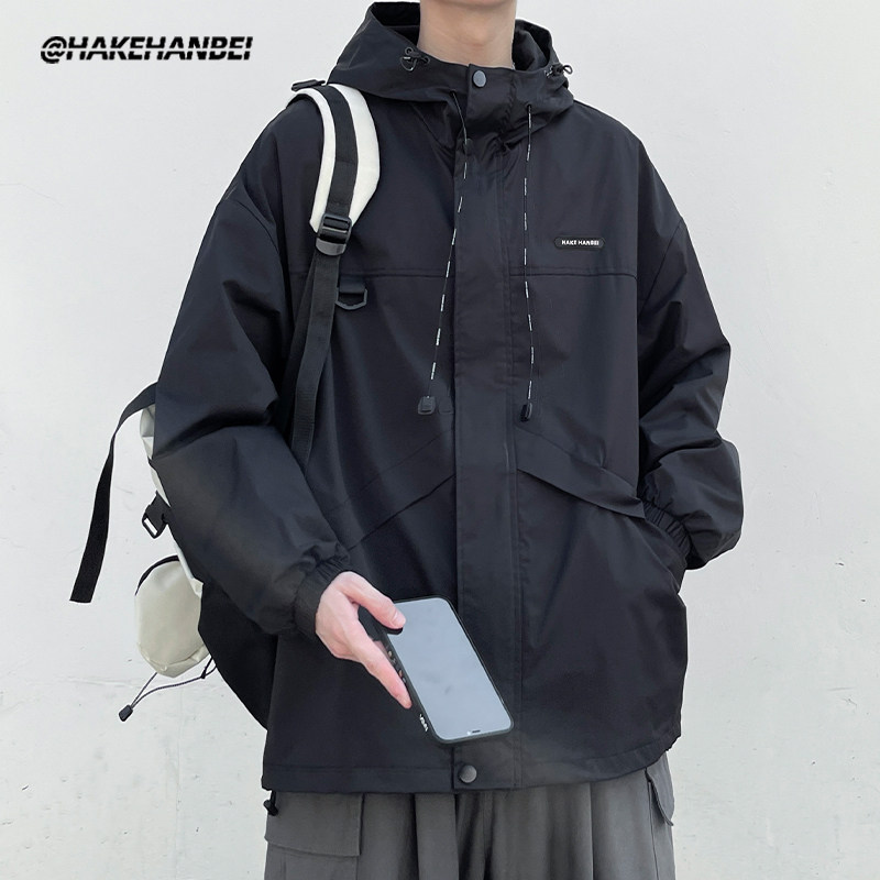 D-A232-JK021-P75工装冲锋外套男春秋冬季棉服宽松大码潮牌夹克图片