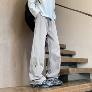 抖音/显瘦直筒裤秋季男款宽松冲锋裤休闲裤HK9333-1-P35图片