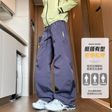 抖音/港风男女同款三防冲锋裤直筒大码休闲裤子HK9663-P35，男装休闲裤，电商A232