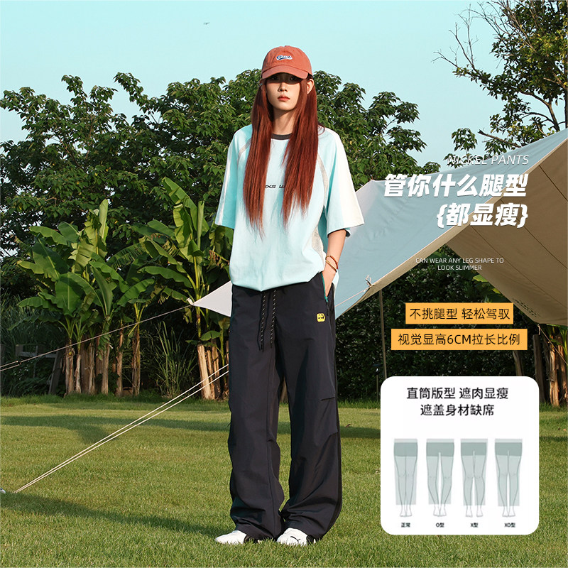 D-A232-HK9579-新款男美式复古潮牌情侣工装裤宽松阔腿休闲裤子图片