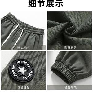 D-A232-HK9210-P50美式休闲裤秋季潮牌束脚长裤子纯棉宽松工装裤图片