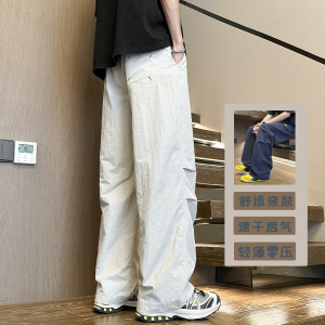 抖音锦纶面料/休闲裤中性风男女同款直筒裤子HK9626-P35-控59图片
