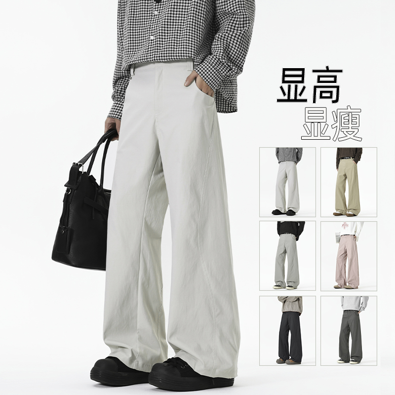 无影墙/2025秋冬弯刀裤多巴胺男女宽松大码休闲裤HK9676-P38，男装休闲裤，电商A232