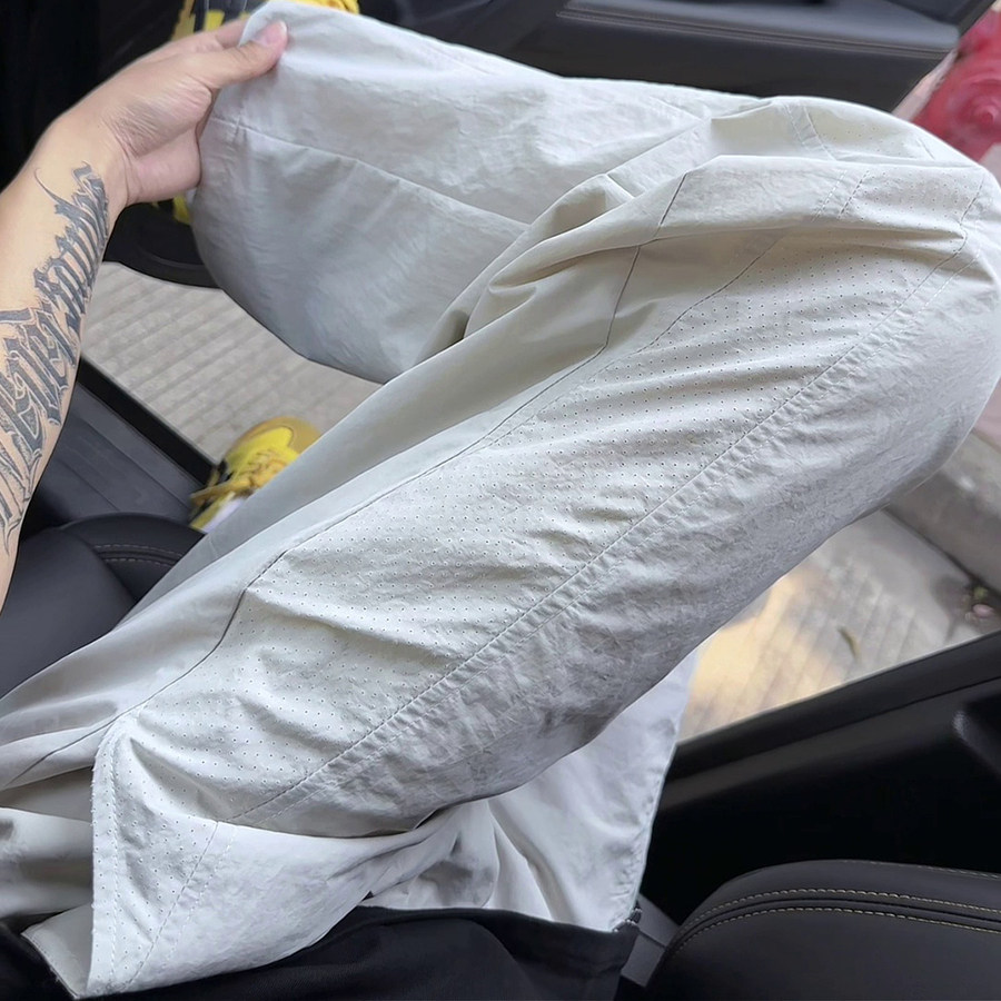 抖音/夏季男士裤子休闲裤弯刀裤网眼透气速干裤HK96011-P33,男装休闲裤,电商A232