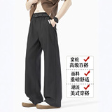 2026年春季新款西裤男女款自带卡扣设计高街潮牌休闲裤大码HK9625，男装西裤，电商A232