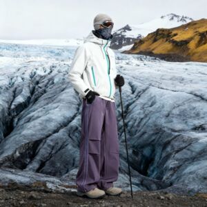 山系户外机能三防冲锋裤秋冬季中性风登山运动裤加绒保暖休闲裤子图片