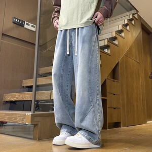 加绒加厚牛仔裤男宽松直筒大码男裤裤子HK9570-加绒53图片