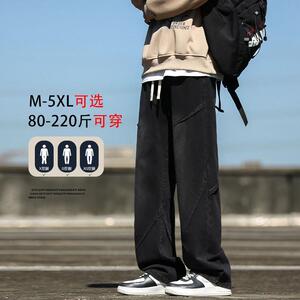 D-A232-HK9328-P40-牛仔裤男秋季潮流百搭复古宽松直筒阔腿裤图片