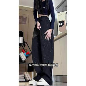 D-A232-HK9550-P35加绒45直筒西装裤女生秋季宽松休闲裤拽姐裤子图片