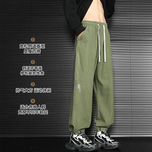 X-602-YK537 -P50青少年潮流九分裤男款秋冬季工装裤束脚裤子图片
