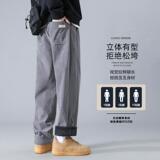 D-A232-HK9201加绒-P60卡其色灯芯绒裤子男款秋冬季加绒直筒裤男，男装休闲裤，电商A232