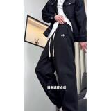 D-A232-HK9532-P40白灰色裤子男美式运动卫裤高级潮牌束脚休闲裤，男装休闲裤，电商A232
