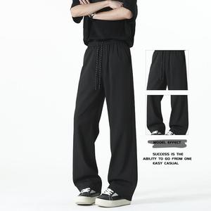 D-A232-HK9366-P30夏季冰丝裤工装运动休闲裤垂感男士西装裤图片
