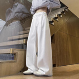 2026年春季新款男士休闲西裤重磅垂感褶皱男裤宽松百搭显瘦HK9655，男装西裤，电商A232