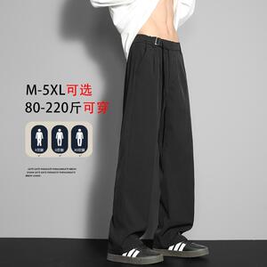 D-A232-HK9363-特P29-加绒35黑色西装长裤直筒西裤春夏垂感微喇裤图片