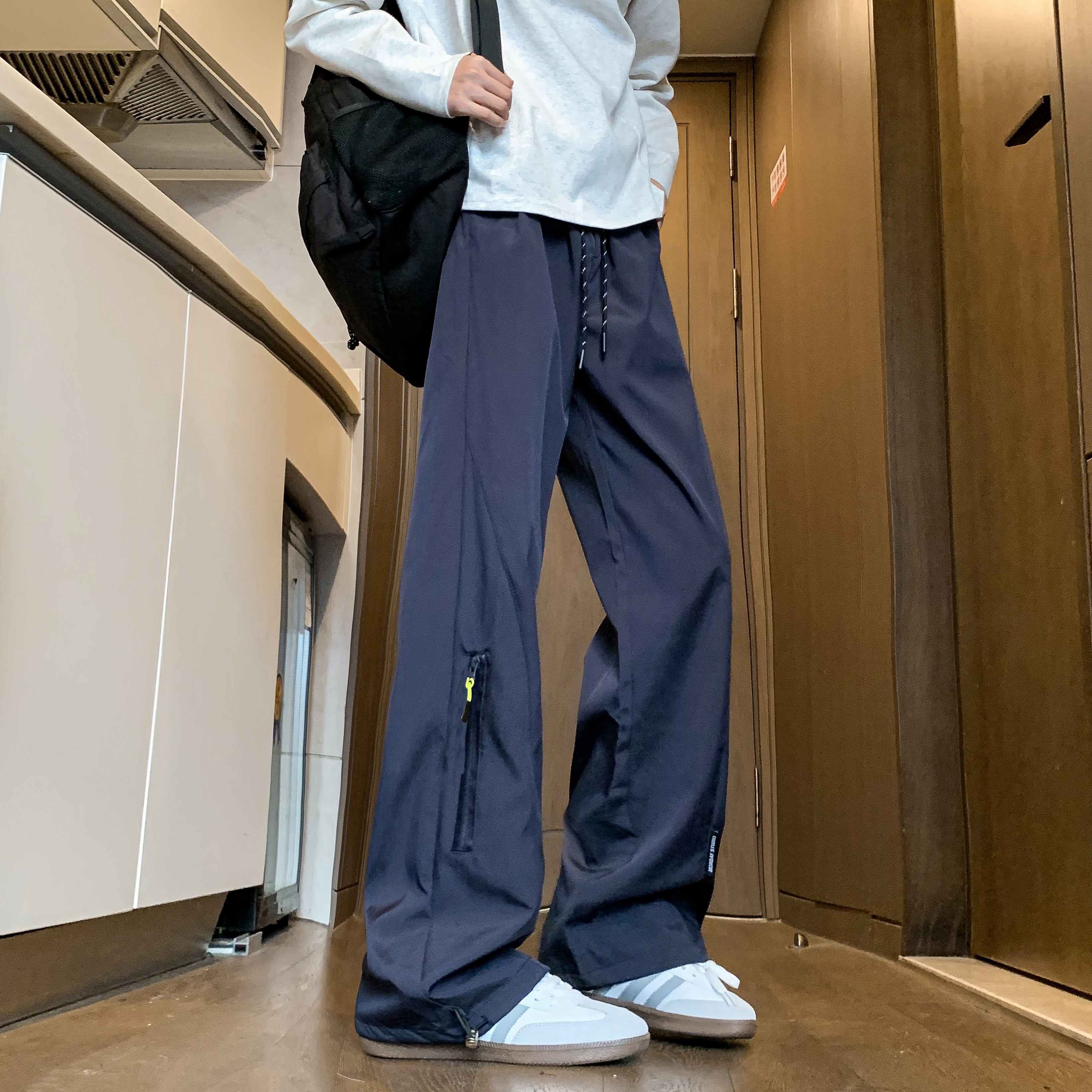 抖音/显瘦直筒裤2025秋季男款宽松冲锋裤休闲裤HK9333-1-P35,男装休闲裤,电商A232