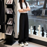 韩系简约小西裤男款春秋季cleanfit宽松大码直筒休闲长裤，男装西裤，电商A232