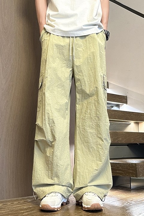 抖音美式褶皱伞兵裤工装裤运动裤男女同款中性风HK9629-P38,男装工装外套,电商A232