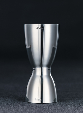 酒吧传奇一体式不锈钢调酒量酒器 U型量杯带刻度线 盎司杯30/45ML