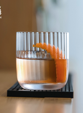 INF02 CRISON水晶玻璃条纹威士忌酒杯古典冰球杯洋酒调酒鸡尾酒杯