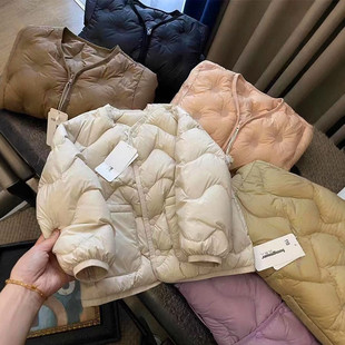 儿童轻薄羽绒服冬季男女童学生保暖校服棉服内胆青少年男女款外套