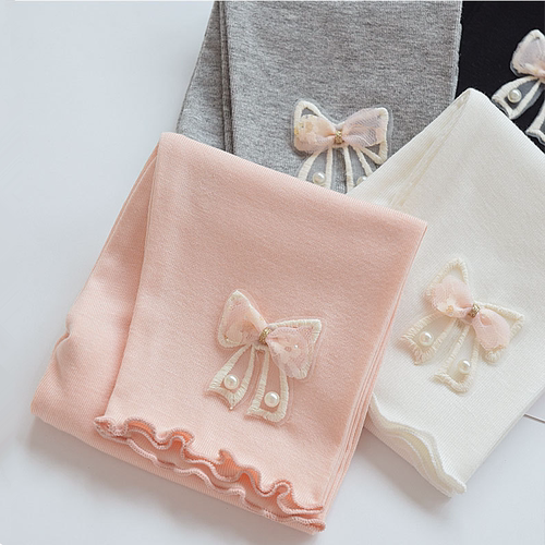 宝宝蝴蝶结甜美七分打底裤韩系