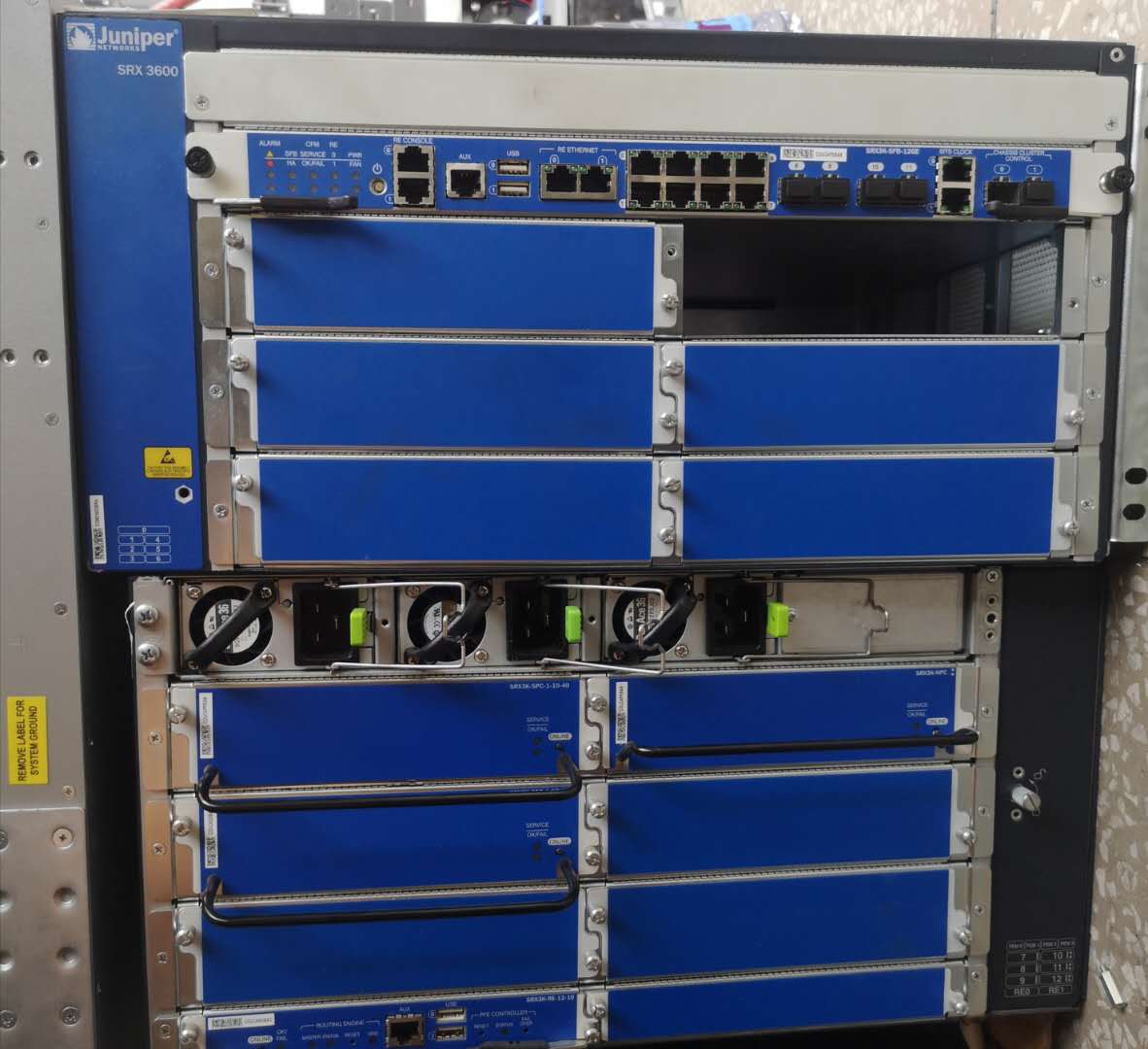Juniper/瞻博 SRX3600 防火墙 配SRX3K-SFB-12GE/SRX3K-RE-12-10