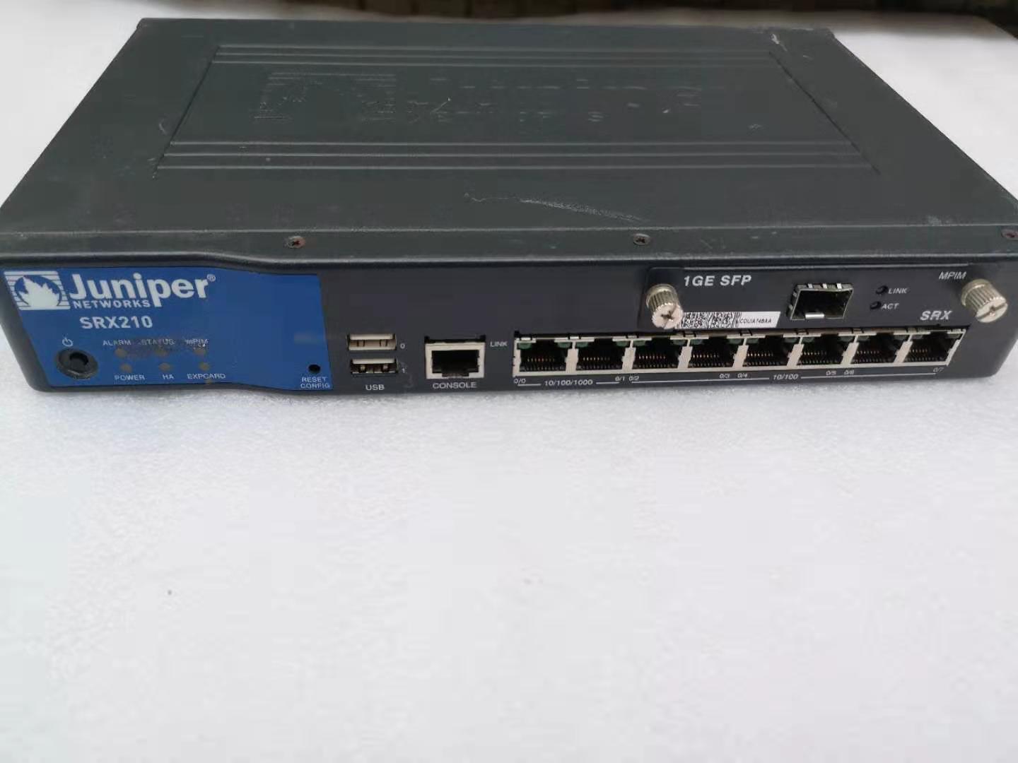 瞻博Juniper SRX210BE SRX210 新款防火墙 无用户数限制  成色新