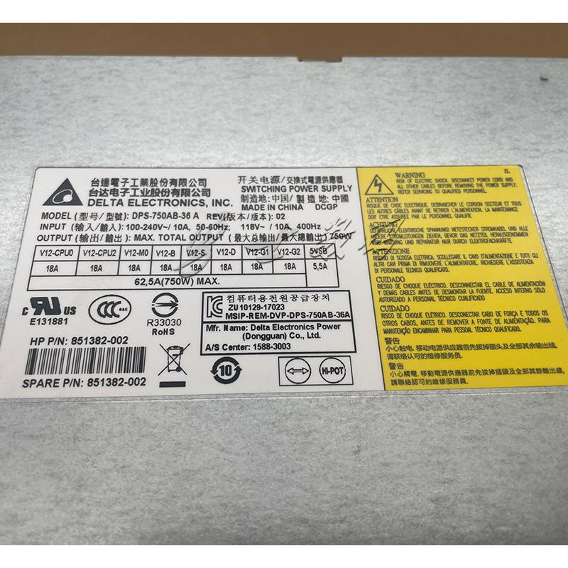 原装 Z6G4 Z4G4工作站750W电源DPS-750AB-36A DPS-465AB-3A