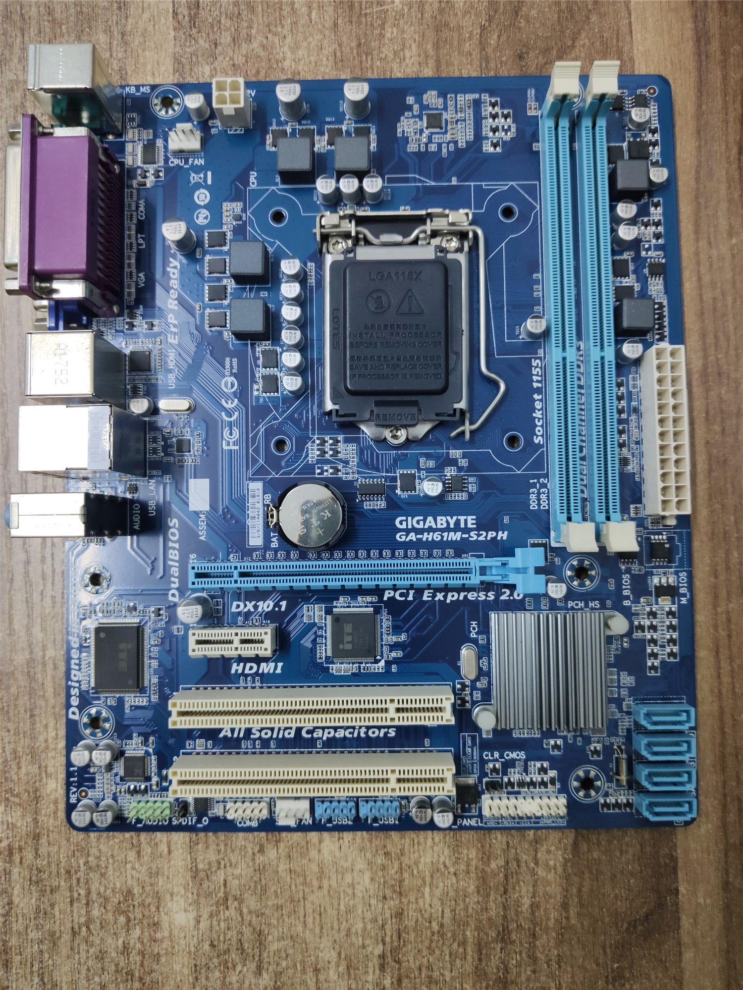 GA-H61M-S2PH 主板技嘉H61 1155针DDR3小板3个PCI好用