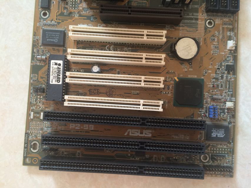 ASUS P2-99 3条 ISA 槽 工控 主板 配 CUP 和 内存 现货