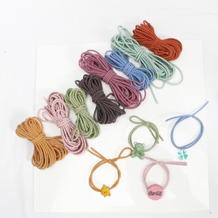 0.25螺旋皮筋整条头绳diy自己做发绳材料高弹力彩色可爱发饰制作