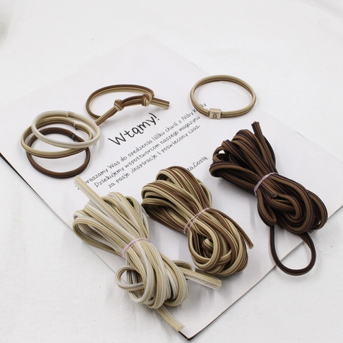 Резинка для волос ручной работы, базовые плетеные аксессуары, 4 цветов