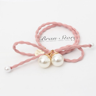 网红珍珠皮筋少女超仙女绑头发绳子头饰发绳韩国百搭清新高档手工